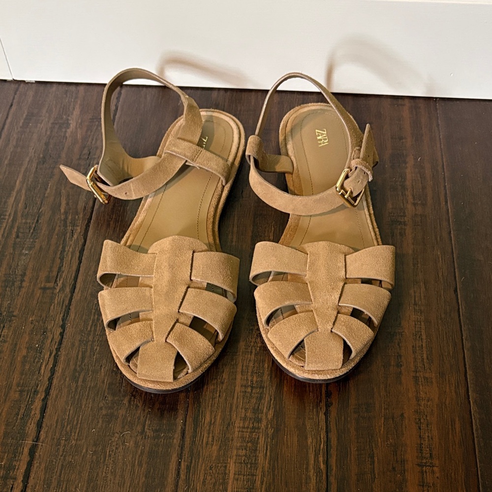 Zara Brown Fisherman Sandals